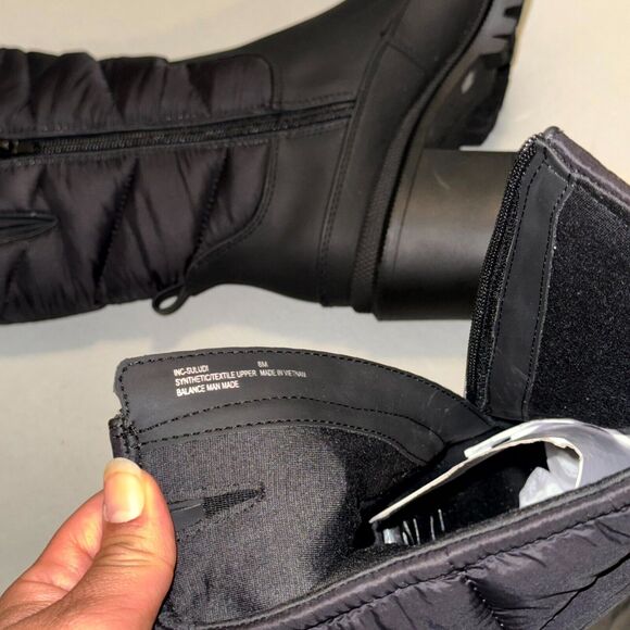 INC International Concepts Suludi Women 8M Snow Shoes Black Round Toe Ankle Boot - Picture 8 of 8